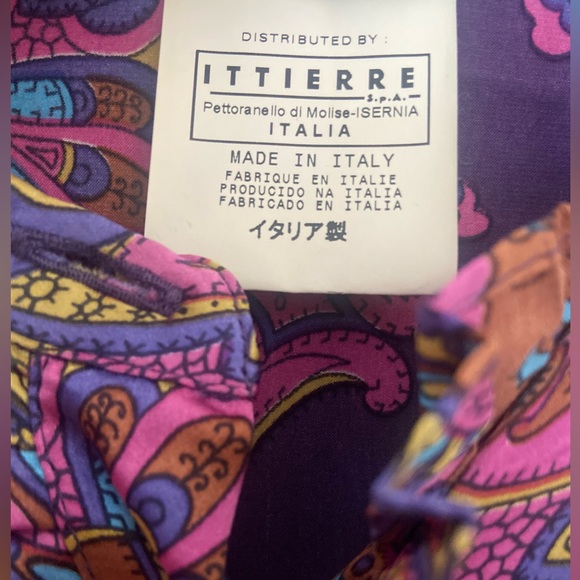 Dolce And Gabbana 100% Silk Button Up Paisley Blouse Size 26/40 - Picture 10 of 13